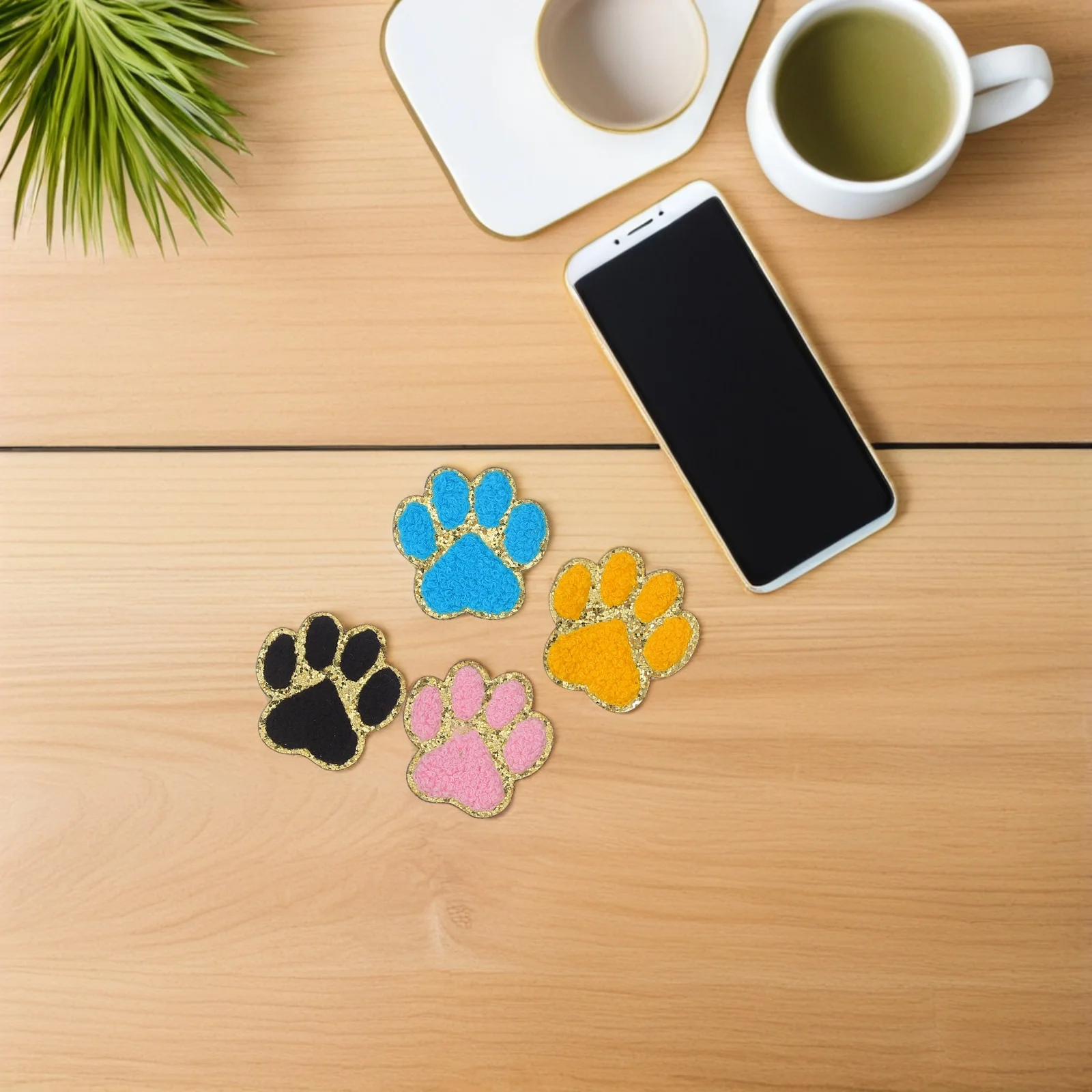 

8Pcs Paw Embroidery Patch Self Adhesive Iron on Paw Print Patches for Clothes Bags Hats Backpacks Sewing Repair DIY Applique