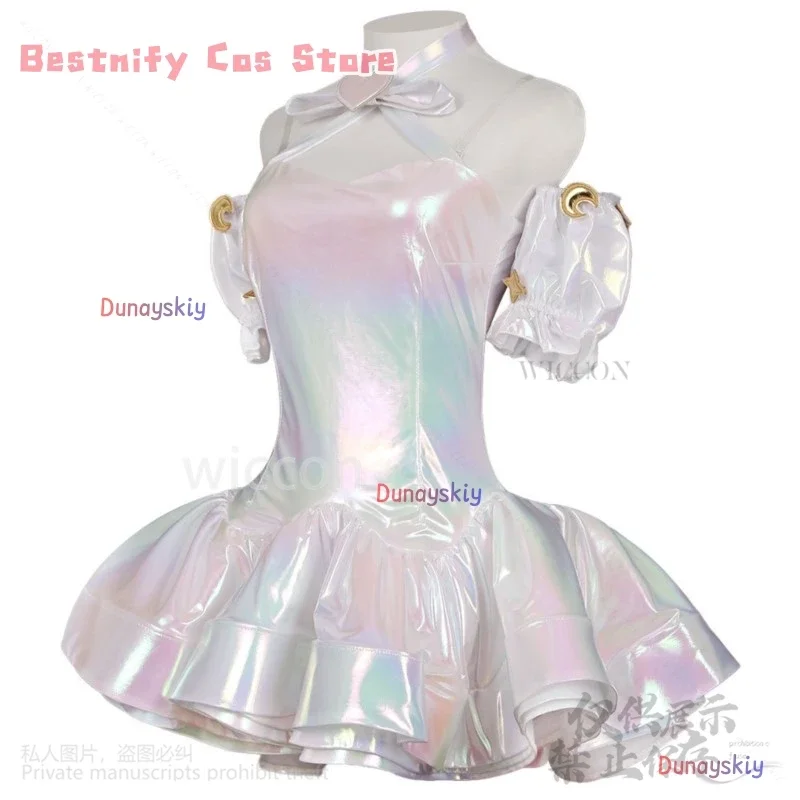 لعبة كوسبلاي جيم المحتاجة للفتيات ذات الجرعة الزائدة كوسبفريه إغو كانجيل أنيمي زي جيراي كي بنات كاواي ليزر أبيض لوليتا فستان كعكة الباروكات تخصيص