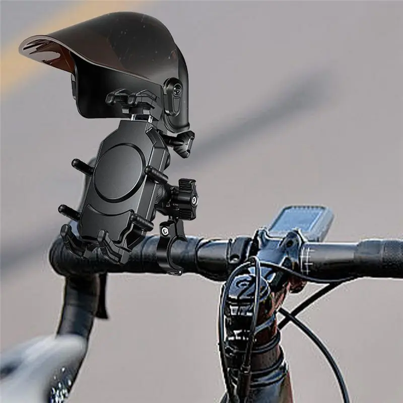 A54K-Rainproof Sunshade Adjustable Phone Holder Visor Helmet Motorcycle Handlebar Phone Mounting Sunscreen Safety Protection Inc