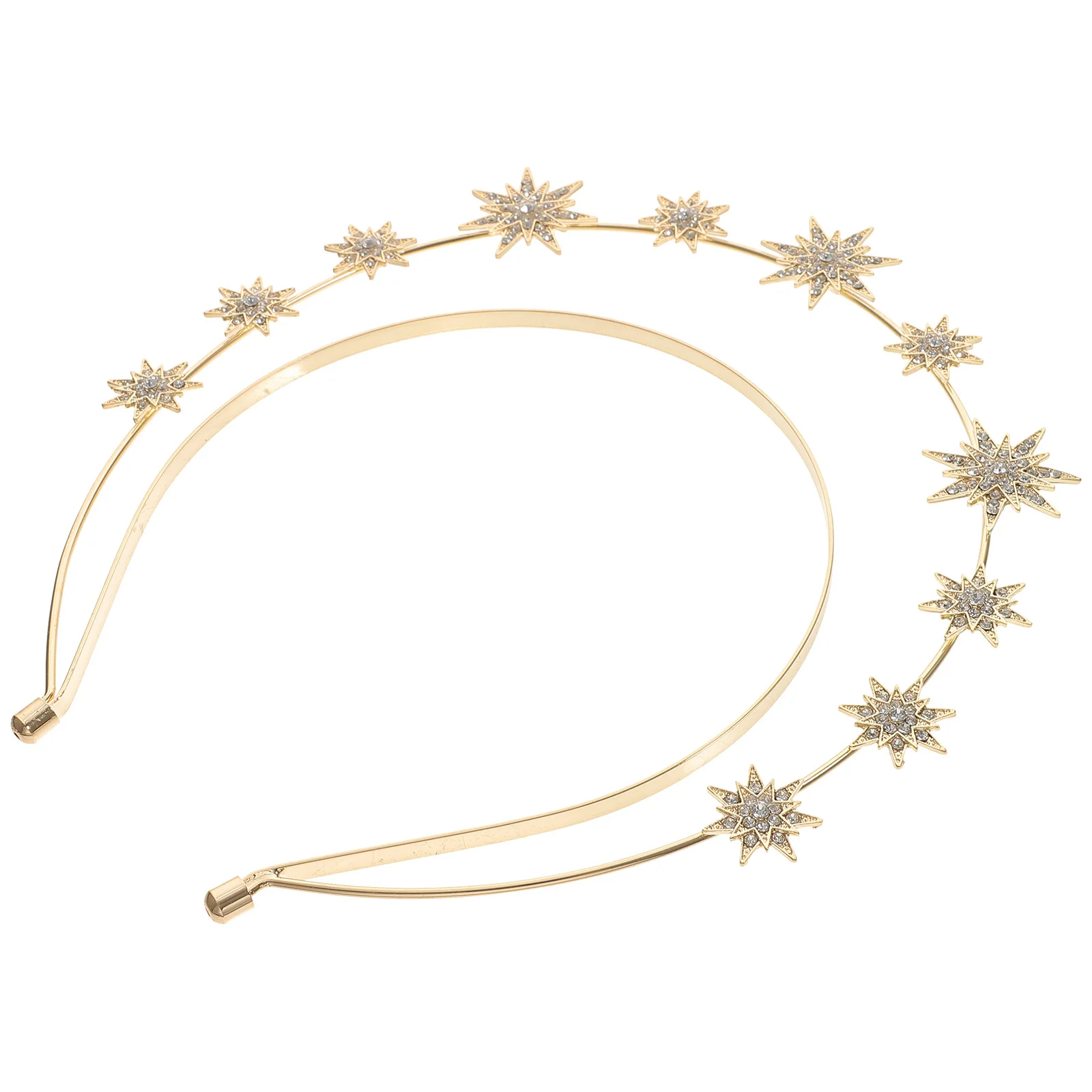 Faixa de cabeça estrela de camada dupla, resistente, seis pontas, aros de cabelo para mulheres, retrô, festa de natal, cosplay, deusa, feminino
