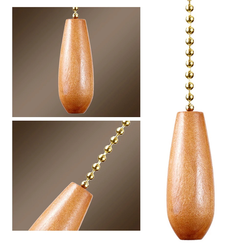 

3Pcs Wooden Chandelier Chain Pendant Classic Design Ceiling Fan Pull Chains Hanging Light for Home Party Decoration