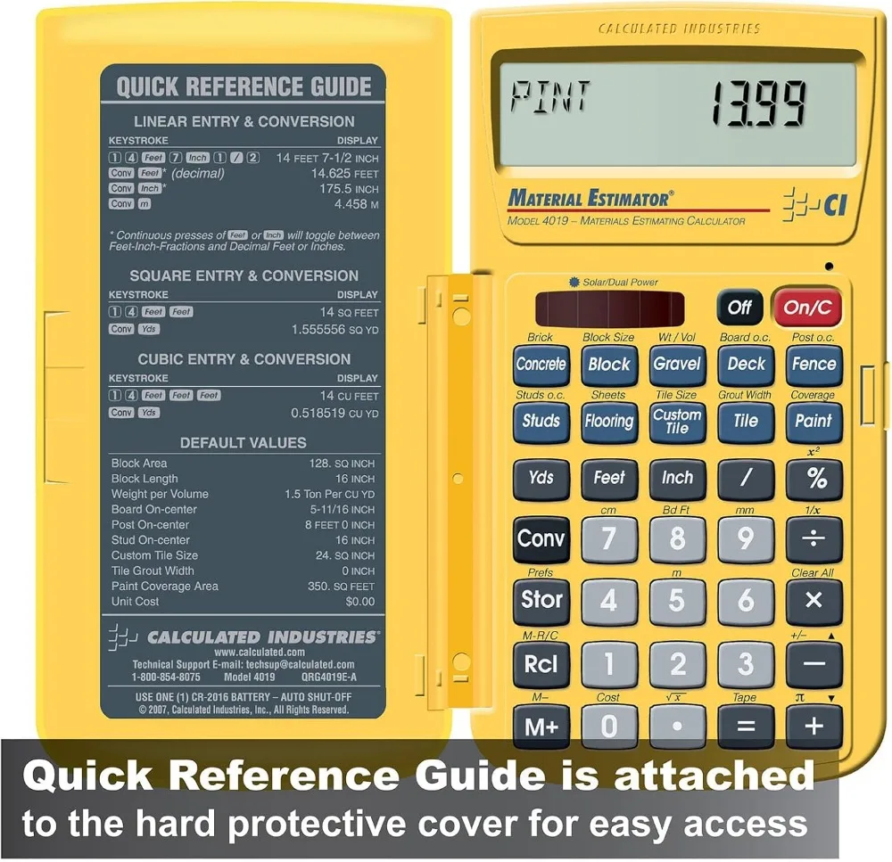 آلة حاسبة تقدير المواد لمشاريع وبناء DIY |   حساب التكلفة السهلة للأقدام والبوصات والساحات