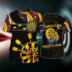 Men's Clothes Darts T-shirt Crew Neck Short Sleeve T Shirt 3D Printing Unique Design Fashion Trend Novel Cool Sports Tees Top
