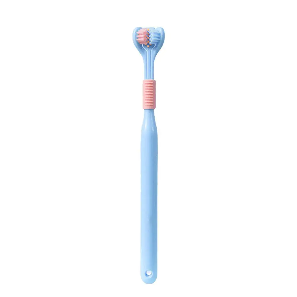 3D Stereo Three-Sided Toothbrush Ultrafine Soft Bristle Brush Tongue Scraper Brush Oral Care Adult Deep Tooth Cleaning Teet P6M1