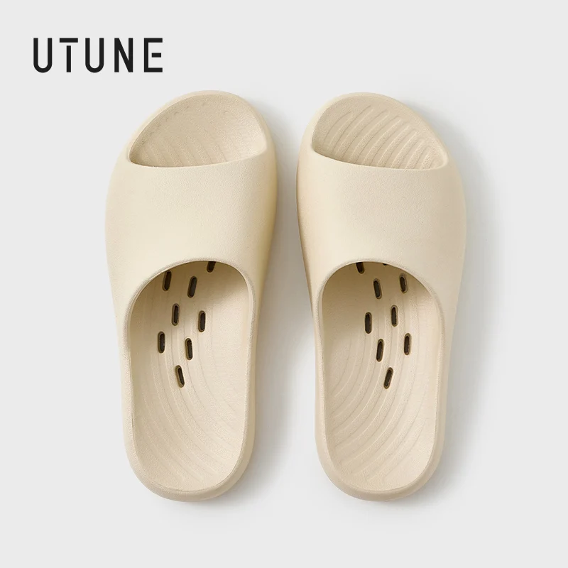 

UTUNE Summer Soft Sole Slides for Men and Women Unisex Comfortable Non-Slip Sandals for Indoor Outdoor Home Bathroom Beach Shoes