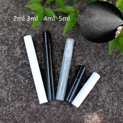 10pcs/Lot 2ml 3ml 4ml 5ml Small Plastic Spray Bottle White/Black/Clear Mist Sprayer Promotion Sample Test Perfume Atomizer