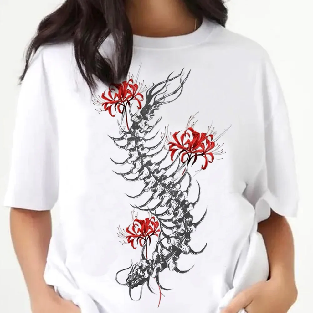 Tokyo Ghoul top tees femme manga jojifuku y2k japanese streetwear top tees graphic cute streetwear summer 80s