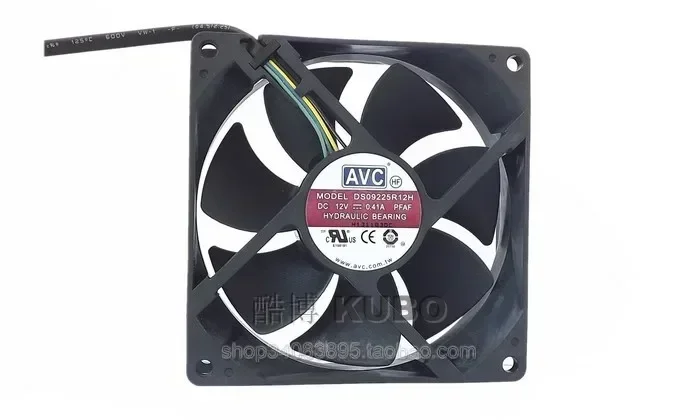 

Original AVC 12V 0.41A 9025 92MM 90MM 90*90*25mm 92*92*25mm Cooing fan For CPU Cooling fan DS09225R12H with PWM 4pin