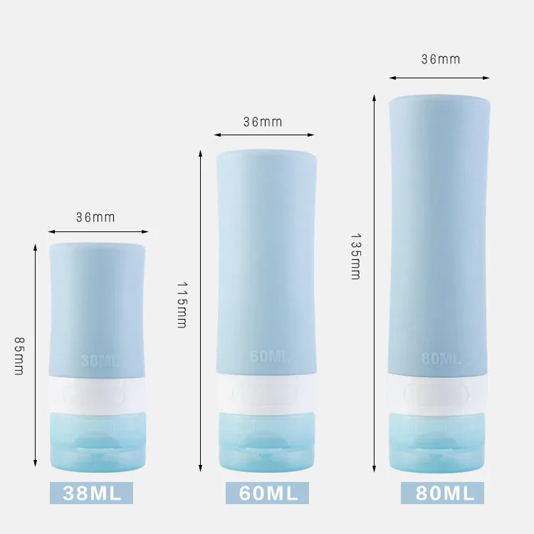 

Портативный Силиконовый дорожный контейнер для хранения шампуня, косметики, туалетных принадлежностей