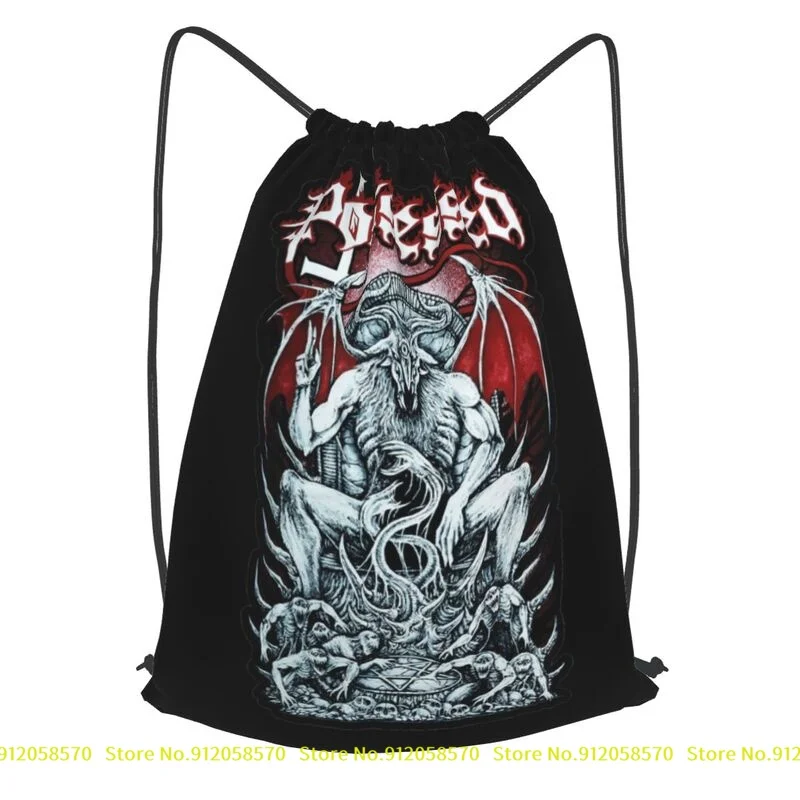 Possessed - Winged Devil Drawstring Backpack Newest Beach Bag 3d Printing Clothes Backpacks Sports Bag