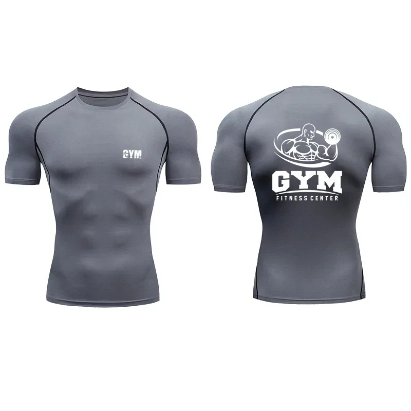 

Personalized Graphic Print Compression T-Shirt Men's Fitness Sportswear Quick Dry Gym Running T-Shirt, Gym Sports Workout Top