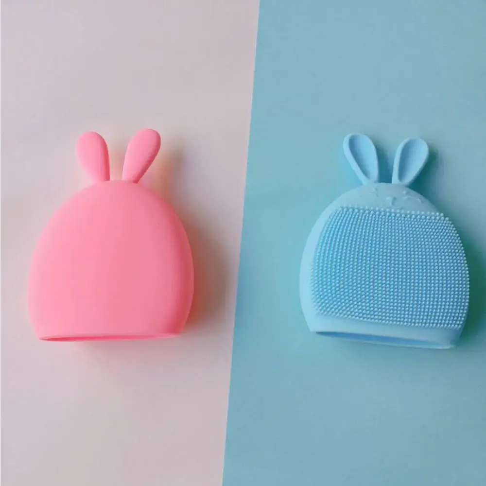 Multi Kinetic Silicone Rabbit Facial Scrub Facial Cleansing Skin Massage Baby Shampoo Deep Pore Cleaning Brush