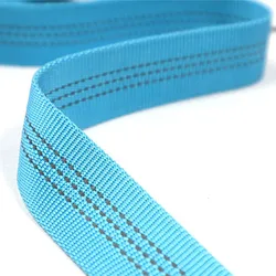 10 Meters 25mm Reflective Line Polyester Webbing Double Sides 1.59mm Thick DIY Dog Leash Backpack Strap Belt Sewing Accessories