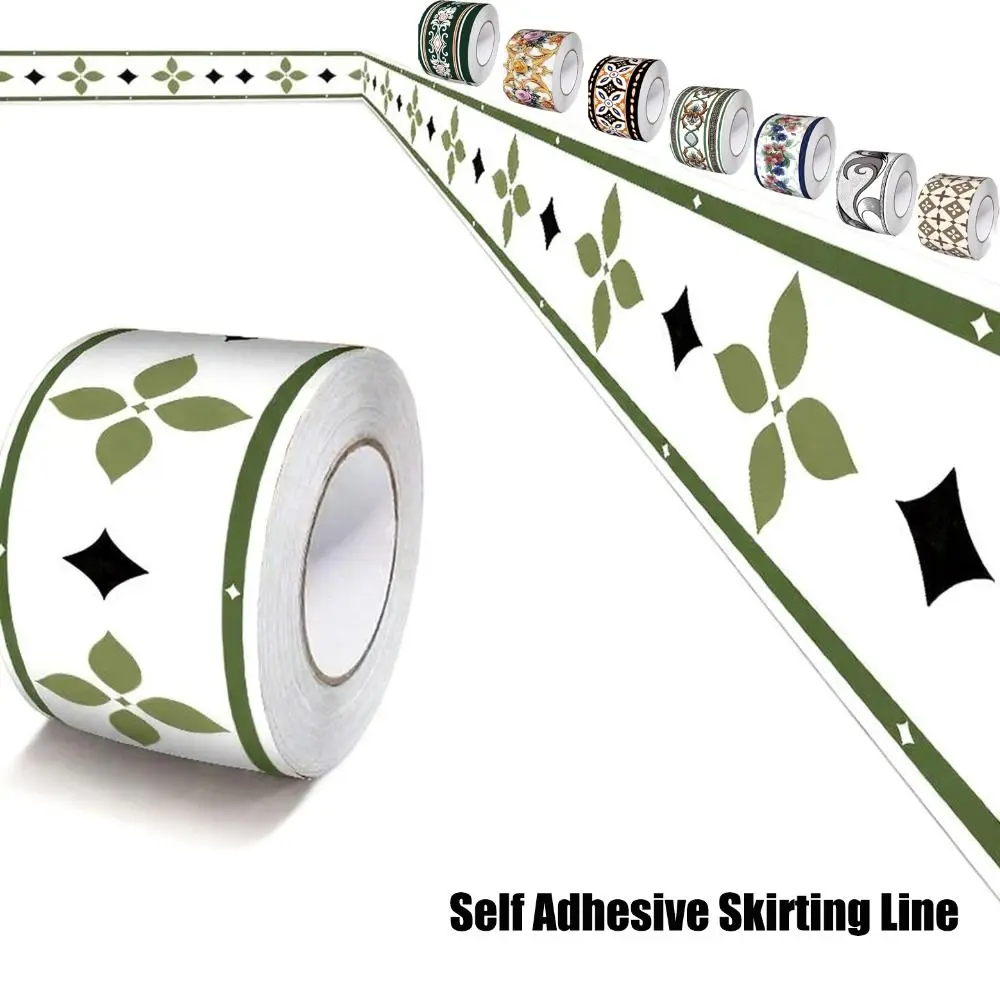 DIY 5/10 Meter Wall Base Thickened Anti-collision Wall Sticker Soft Self Adhesive Decoration Strips Bedroom