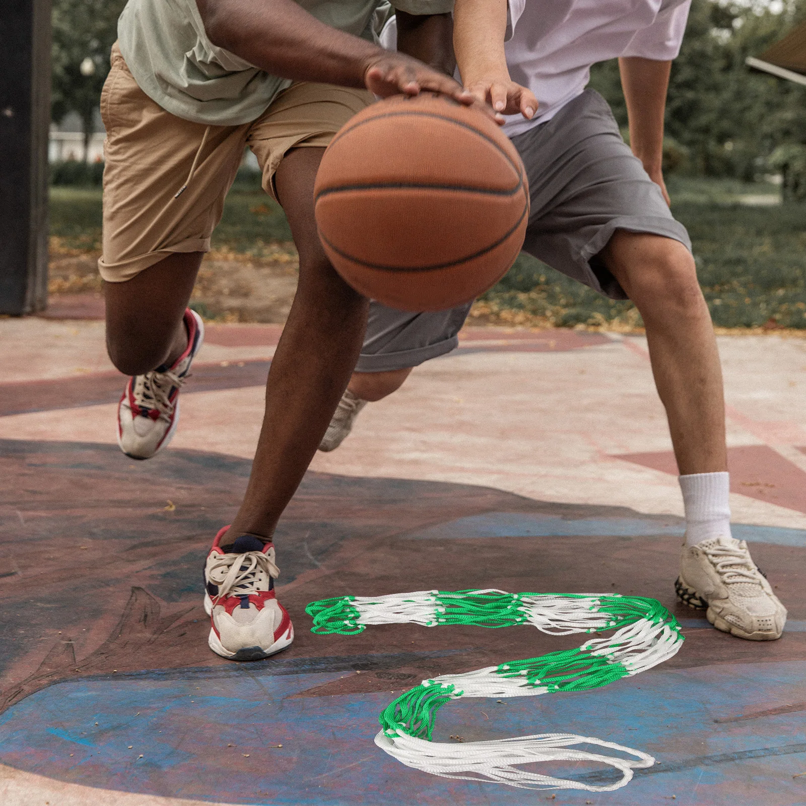 Durable Basketball Net Bag for Soccer Volleyball Sports Balls Heavy Duty Mesh Storage Organizer with Braided Rope