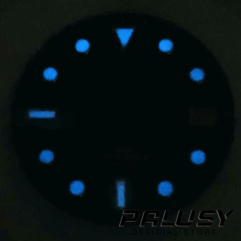 Nh35 29mm Blue Black Sterile Watch Dial Blue Luminous Watch Face for NH35/NH35A/4R/7S Movement Replacement Parts