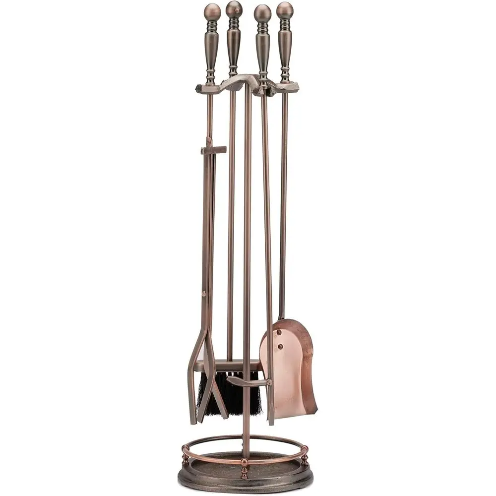 

, -1629, 5-Piece Venetian Bronze ireplace Tools Set with Ball Handles