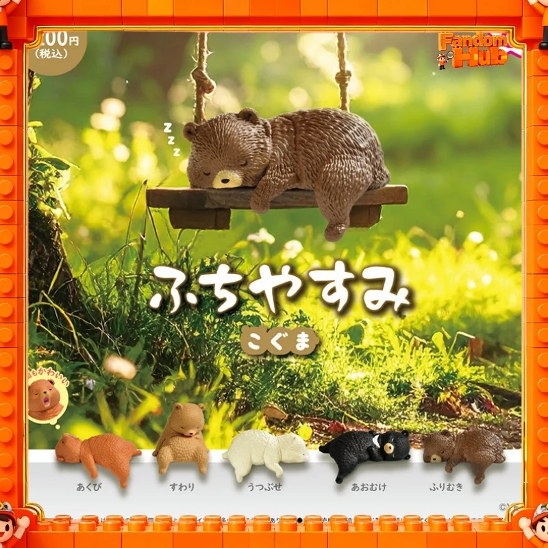 

Genuine Yell Edge Afternoon Break Bear Plush Doll Gashapon Cute Sleeping Position Animal Figure Mini Figurine Desktop Decoration