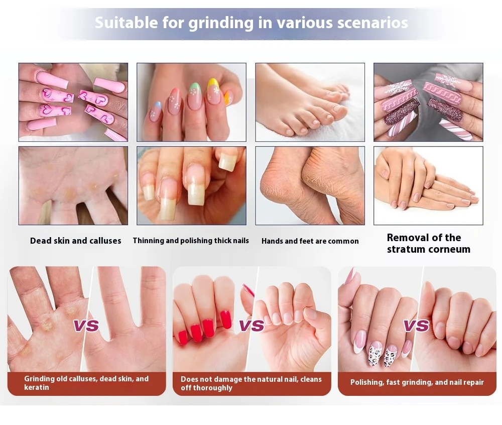 Lime à ongles électrique sans fil, 45000 tr/min, Rechargeable, perceuse à ongles, ensemble de manucure professionnel pour usage domestique et Salon