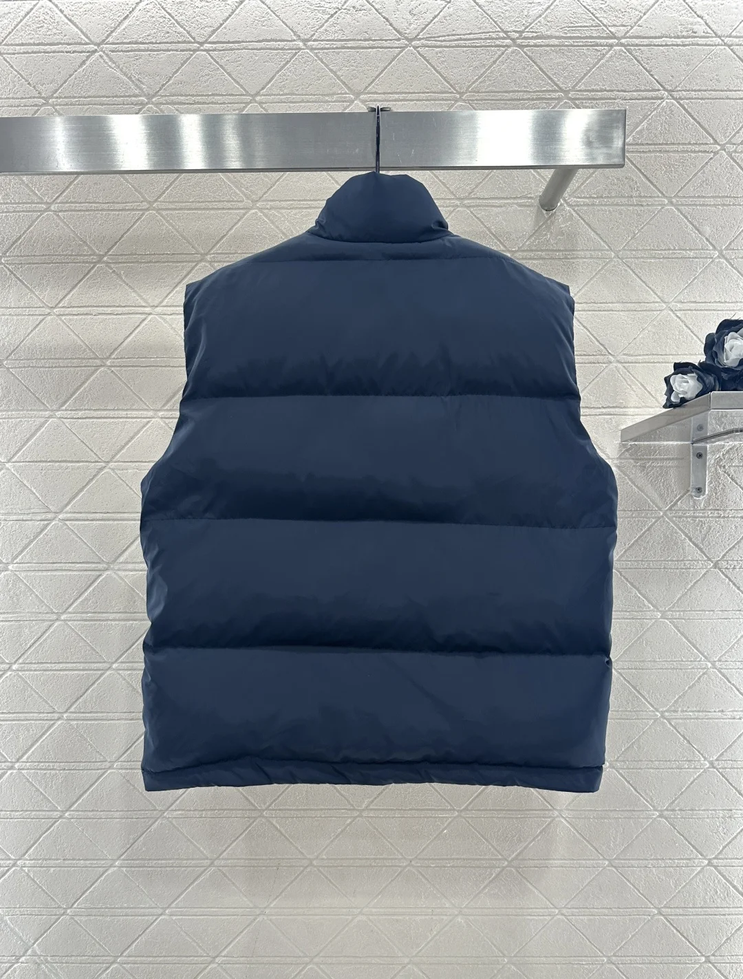 겨울 신상 방풍 방수 나일론 소재 스탠드 칼라 포켓 화이트 구스 다운 베스트 재킷 여성 의류