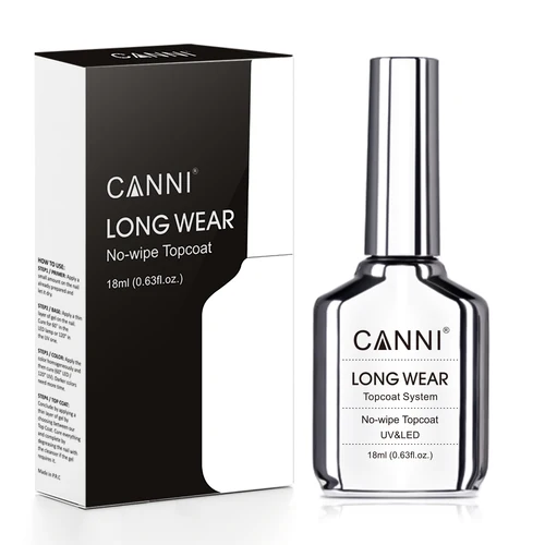 Imagen 2 del producto Canni TPO FREE HEMA FREE 18ml de larga duración Diamond Nowipe Top Coat Peeloff Base Coat Soak Off UV LED Gel Polish Manicura de uñas