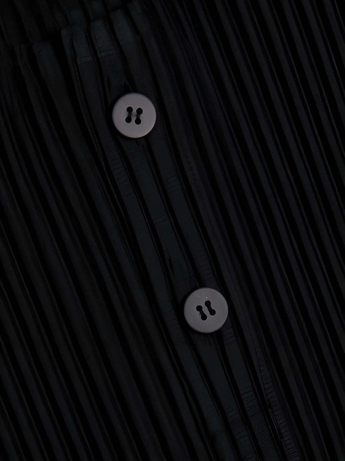 Miyake Herren-T-Shirt mit Falten, langärmelig, Henley-Ausschnitt, lässig, lockere Passform