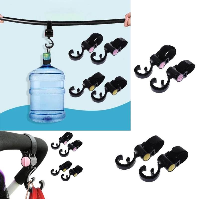 

2 Pcs/Set Baby Stroller Hook Strong Powerful Hooks Shopping Bag Storage Hanging Hanger Cart Carriage Multi-functional Outdoor