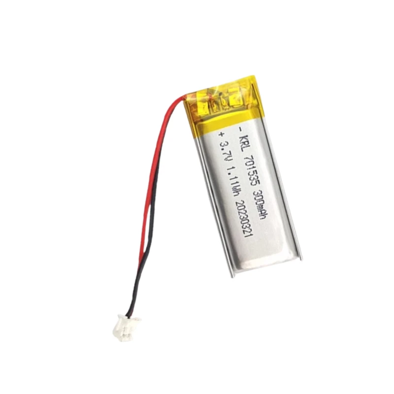 العلامة التجارية الجديدة 701535 3.7 فولت 300 مللي أمبير بطارية ليثيوم بو قابلة للشحن للكاميرا لتحديد المواقع الملاح سماعة رأس بخاصية البلوتوث بطاريات جهاز تدريب الكلاب #3