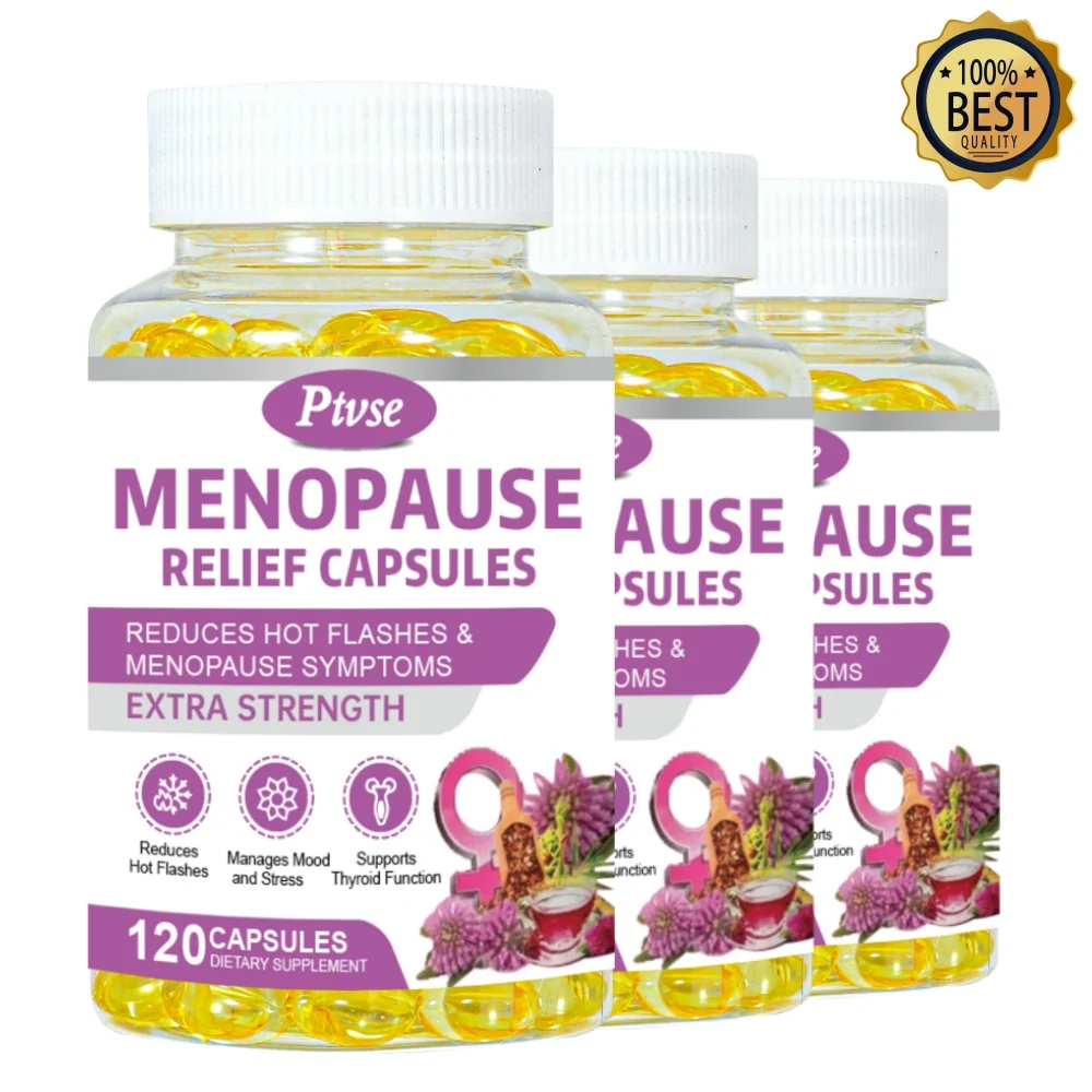 

Ptvse Menopause Relief for Women Hot Flashes Night Sweats & Hormone Support Relief Hormone Balance Capsules