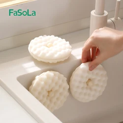 FaSoLa 2PCS Double-side Suction Cup Sponge Wipe Detachable Soft Kitchen Cleaning Brush Dishes Brush For Dishes Plate Pan Pot