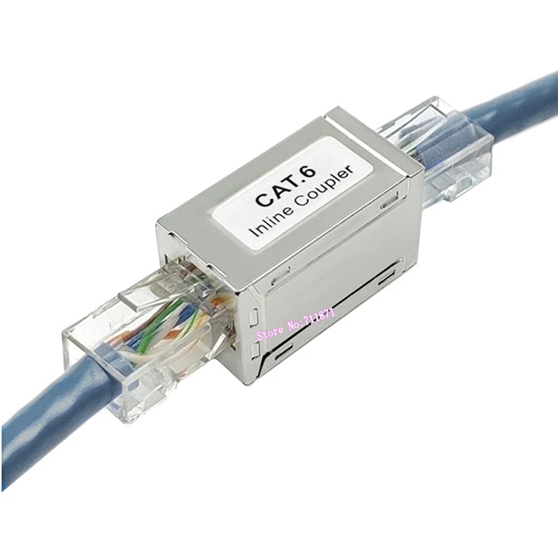8P Rj45 Female Extend Jack Socket 8Pin Metal Shell Shielded Female to Female CAT6 CAT6A Rj45 Extension Coupler Adapter Connector