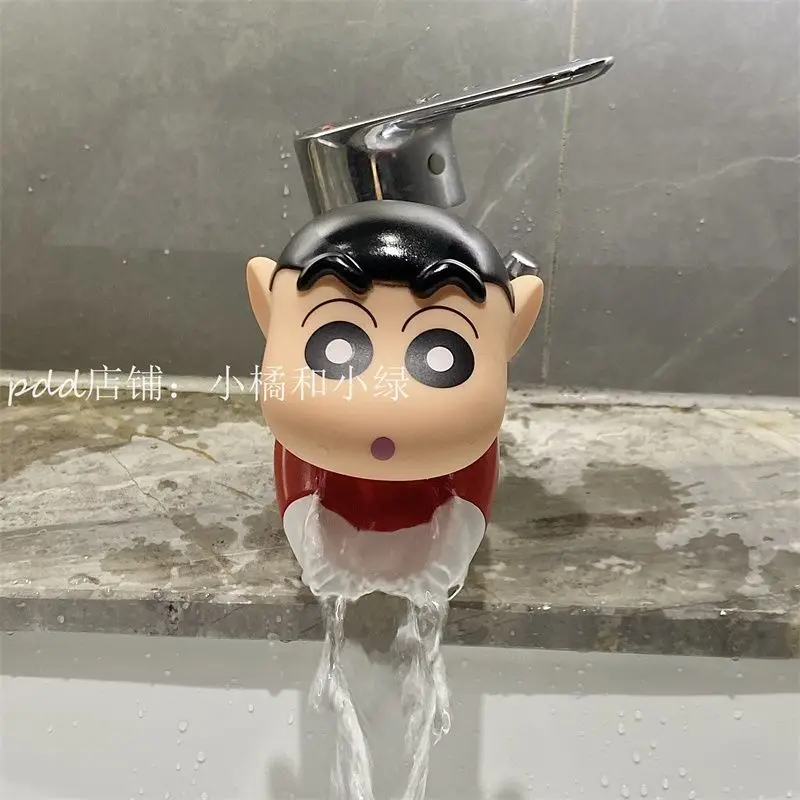 

Kawaii Crayon Shin Chan Cute Cartoon Anime Faucet Set Universal Kitchen Bathroom Home Use Decoration Girls Gifts Toys