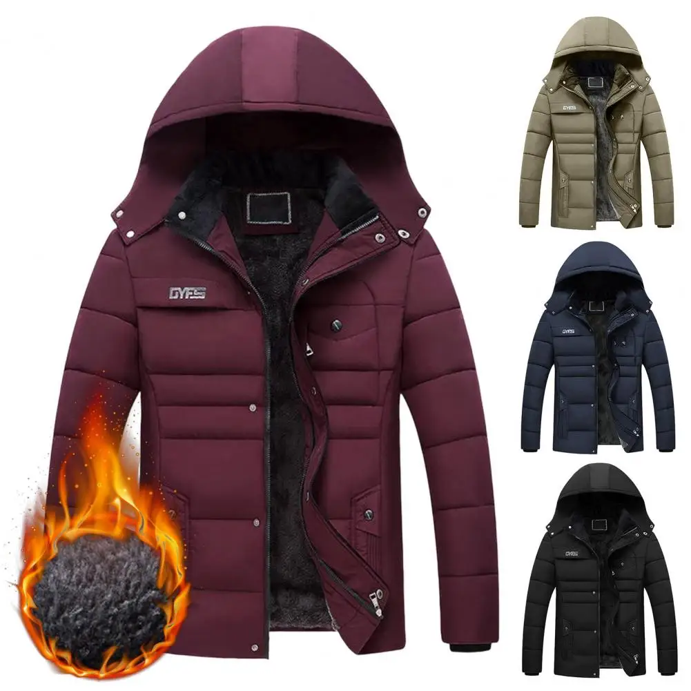 2023 Winter New Warm Thick Fleece Parkas Men Waterproof Hooded Fur Collar Parka Jacket Coat Men Autumn Fashion Casual Parkas Men