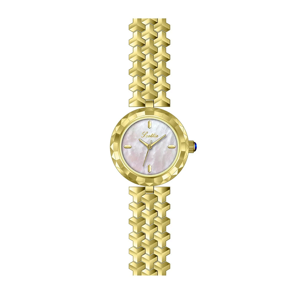 Fashion temperament minimalist luxury retro round dial steel strip for  women's watch Jewelry accessories
