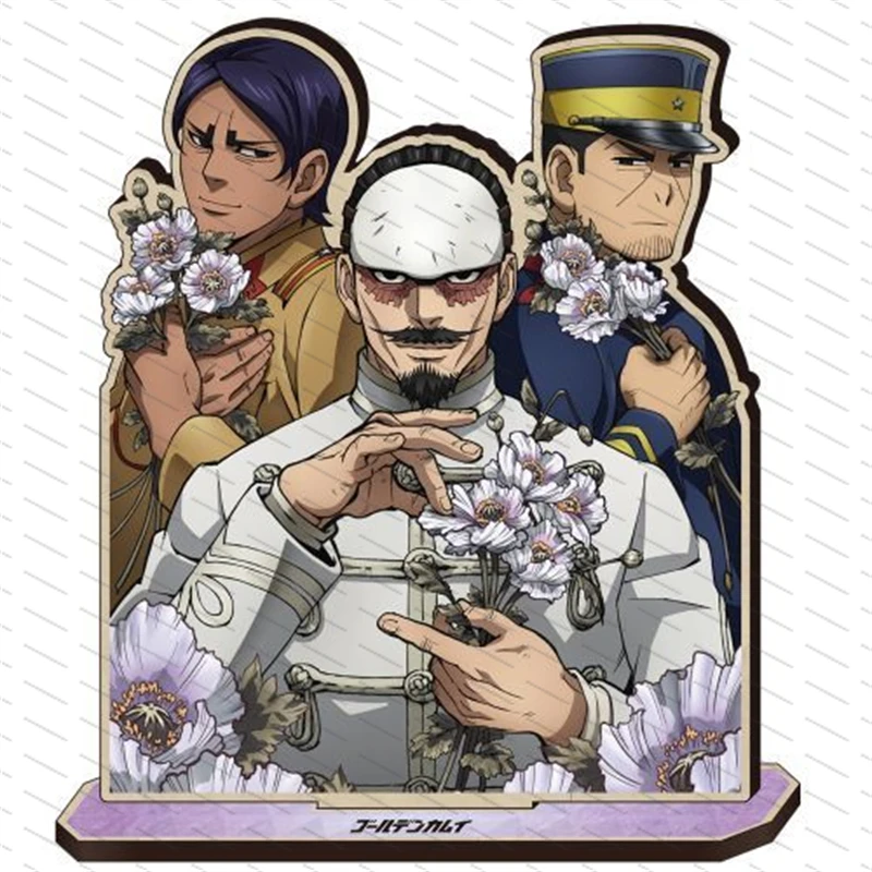 Anime Golden Kamuy Acrylic stand Saichi Sugimoto/Asirpa/Yoshitake Shiraishi Desktop ornament Collecting accessories Fans gifts
