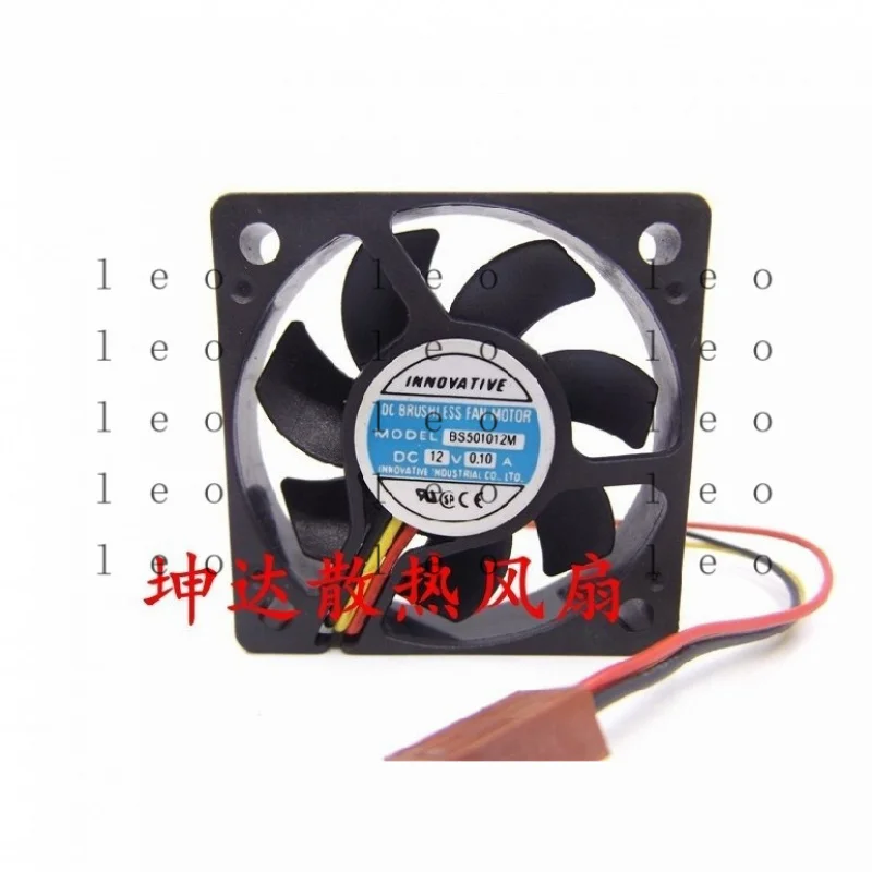 EE  1 PCS  INNOVATIVE Fan BS501012M DC 12V 0.10A 5010 5CM 3-wire 3 pin cooling fan *