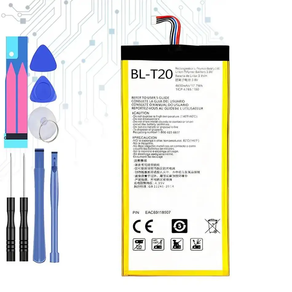 

BL-T20 Good Low-Temperature Performance 4650Mah Tablet Battery For LG G Pad X 8.0 V521 Durable