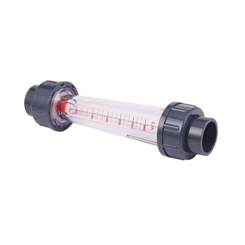 

5X LZS-25 Flow Meter Plastic Tube Type 300-3000L/H Water Rotameter Liquid Flowmeter Measuring Tools For Chemical Light