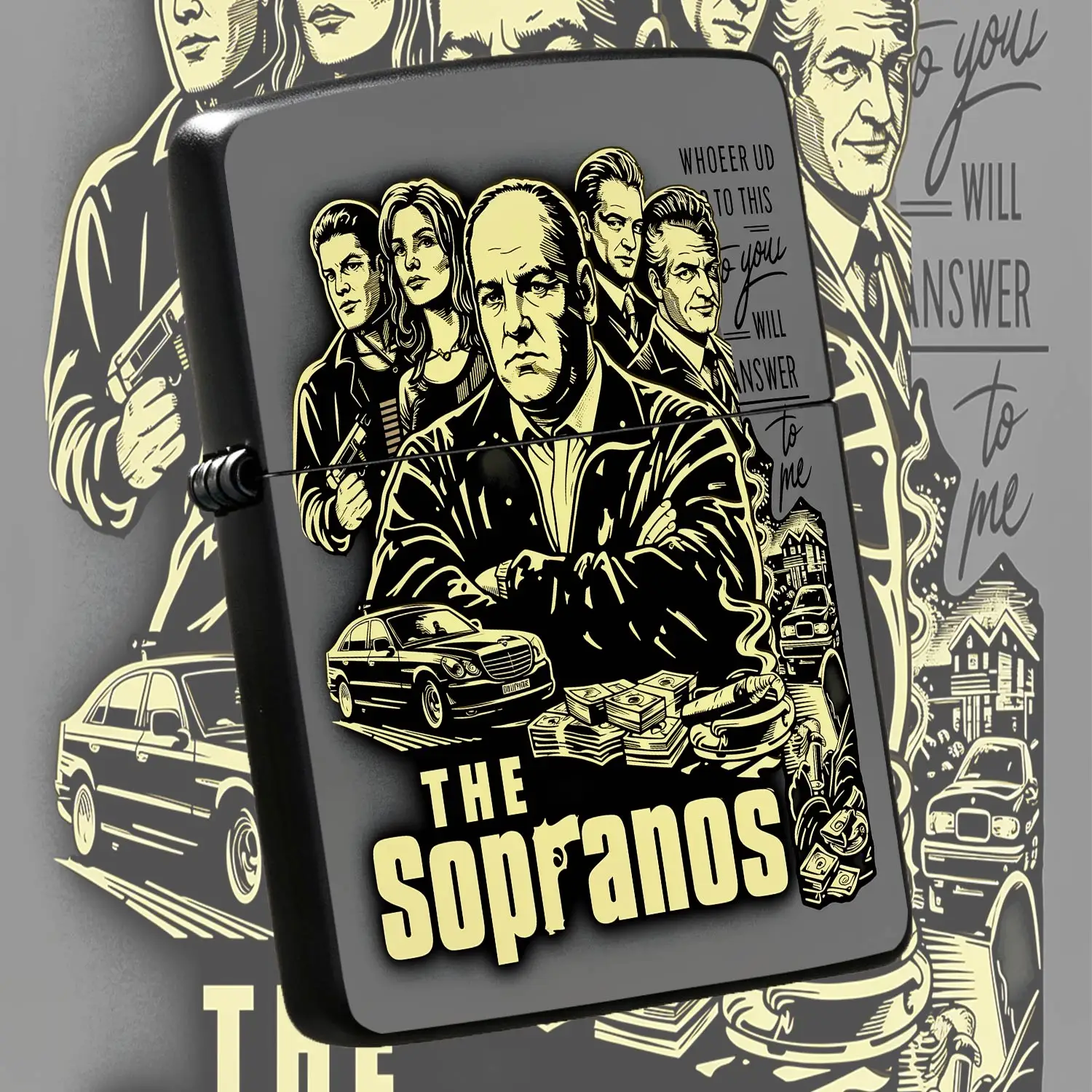 The Sopranos Themed Creative Lighter, Classic Tv Series Inspired Stylish Collectible Accessory, Portable Daily Use Ignition Tool, Ideal Thoughtful Gift For Fans For Various Occasions A Humorous And Interesting Lighter