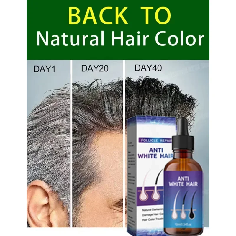 

For Black hair liquid removes grey hair in old age Natural anti-white ahair effective for natural ahair color and restore black