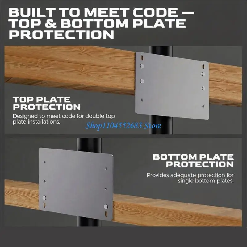

DIY Friendly Auto Nailing Pipe Protector Cold Rolled Steel Material for Electrical Conduits On Wooden Structures