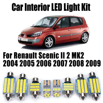 適用於雷諾風景 II 2 MK2 2004 2005 2006 2007 2008 2009 的 16 件套車載閱讀地圖頂燈 Canbus LED 內裝燈套件 8 最佳銷售 雷諾風景 2007 - №8