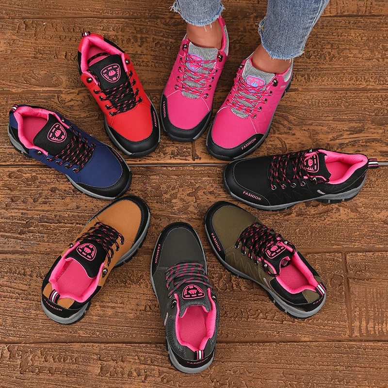 Women's Hiking Shoes 2025 Summer Fashion Trend Black Anti Slip Walking Hiking Shoes Casual Women's Sports Shoes Outdoor Wear