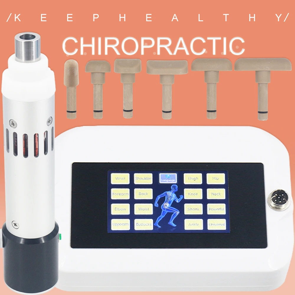 Professional Electric Chiropractic Gun 10 Head 1800N Adjustable Body Relaxation Massage Chiropractic Touch Screen Massager 2025