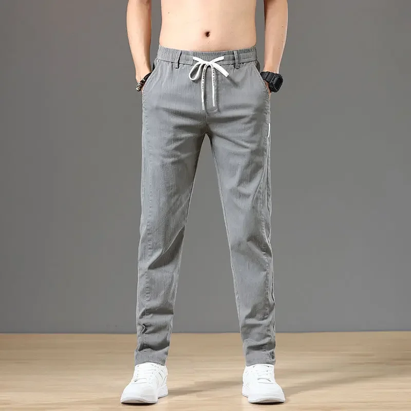 

Men's Casual Pants Skinny Trousers Male Straight Business Slim Fit Korean Style Harajuku Trend Comfortable Polyester Fashion