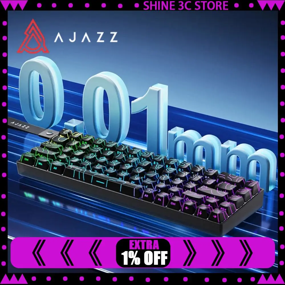 

Клавиатура Ajazz AK680 V2 с магнитным переключателем, 68 клавиш, 8K, скорость опрокидывания, позиционирующая пластина из алюминиевого сплава, игровая механическая клавиатура