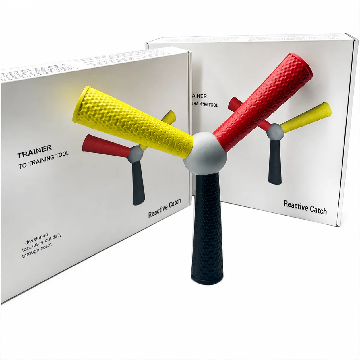 3-Color Reaction Trainer Hand Eye Coordination Catch Stick Speed Agility Reflex Training Tool for Sports Fitness Kids Adults