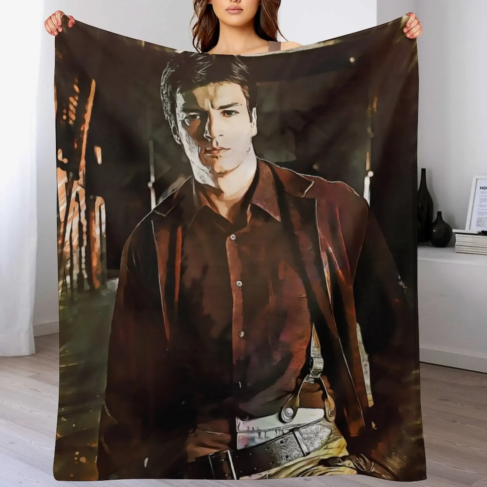 

Captain Malcolm Reynolds - FIREFLY Throw Blanket Luxury Thicken Soft Beds Hair cosplay anime Blankets