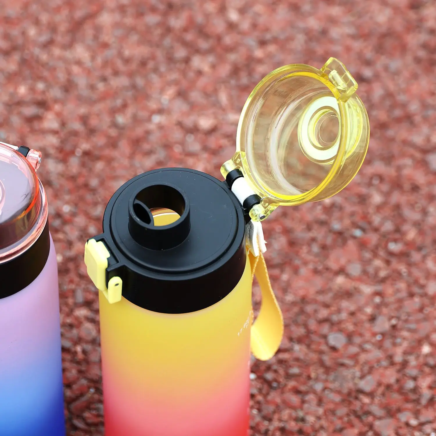 500/800 مللي زجاجة مياه رياضية مانعة للتسرب كوب بلاستك ملون في الهواء الطلق شاكر شرب زجاجة السفر المحمولة رياضة اللياقة البدنية أباريق الهدايا #6