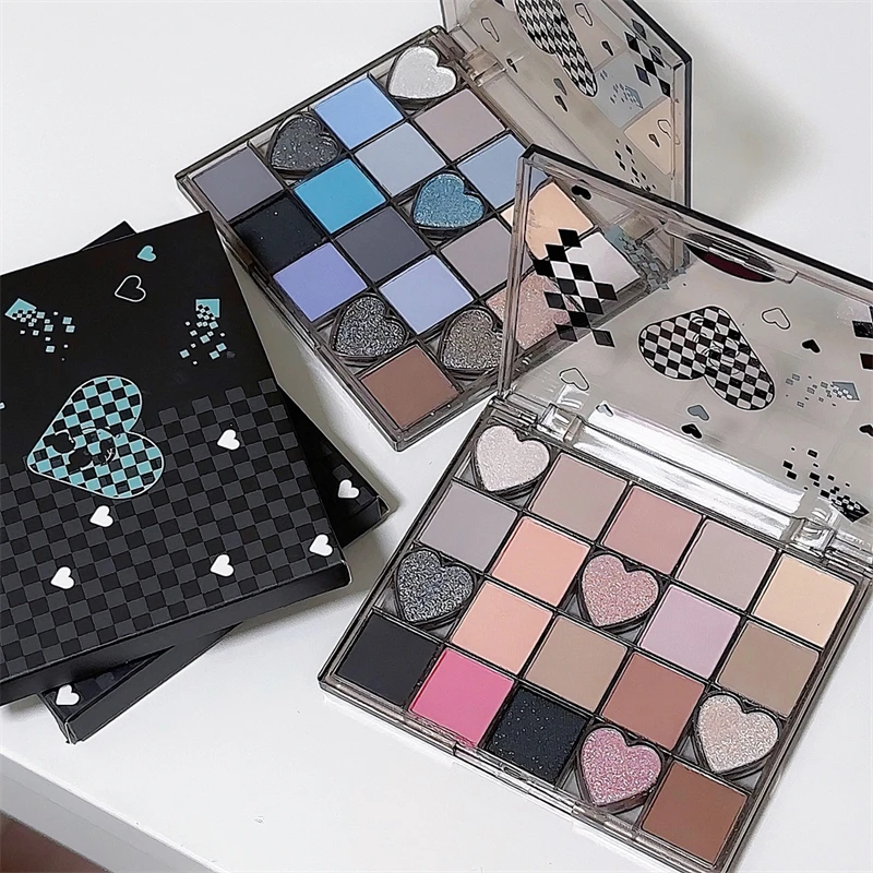 Dikalu negro miel sombra de ojos bandeja mate perlas brillo tierra multicolor ahumado colorete